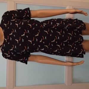 Zara dog print mini dress size small